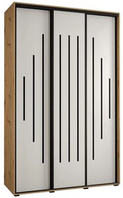 Skriňa 45 Canaris 12 150 artisan/biela/čierna