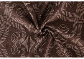 Hnedé obliečky na dvojlôžko z bavlneného saténu 200x200 cm Pandora – Mijolnir