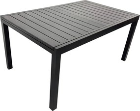 Záhradný rozkladací stôl, 160/240x100 cm, čierna, RIKO