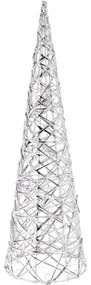 Vianočný svietiaci kužeľ Silver, 60 x 16 cm, 30 micro LED, na batérie, 60 cm