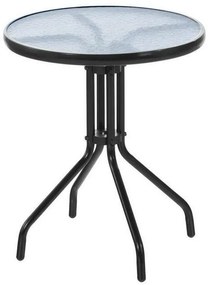 Okrúhly záhradný stôl 60 cm sklenený