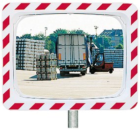 Vialux Nerozbitné obdĺžnikové dopravné zrkadlo, vonkajšie, 1000 x 800 mm