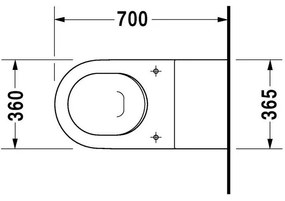 DURAVIT Starck 3 závesné WC s hlbokým splachovaním, 360 mm x 700 mm, 2203090000
