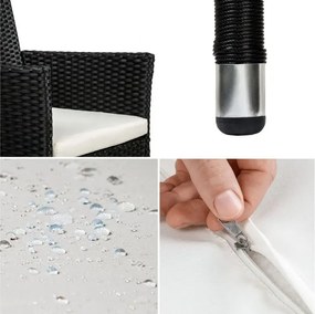 Záhradné ratanové kreslo 4 ks HAMBURG, antracit