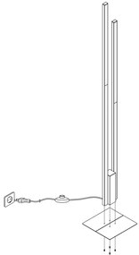 Eglo 900082 - LED RGBW Stmievateľná stojacia lampa FRAIOLI-Z2xLED/16W/230V čierna