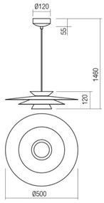 Redo 01-3003 - LED luster na lanku FARGO LED/16,5W/230V pr. 50 cm béžová/biela