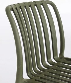Zelená plastová záhradná stolička Billie – Bizzotto