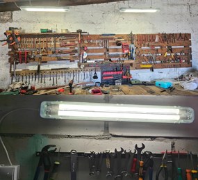 Hermetické svietidlo 120cm lampa + 2x LED trubice Vodotesné 6000K studená teplota