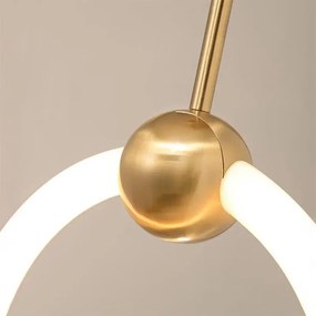 Toolight Toolight, LED závesné svietidlo 25x55cm, 10W, 3000K, LHJ059-CP1, zlatá matná, OSW-60031