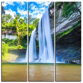 Obraz na plátne - Huai Luang vodopád - štvorec 3228B (105x105 cm)