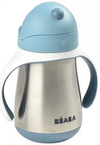 Beaba - Termoizolačný hrnček so slamkou 250 ml modrá