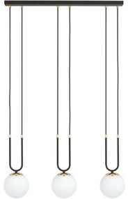 Luster na lanku GLAM 3xE14/10W/230V čierna