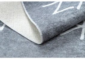 JUNIOR 52106.801 umývací koberec Abeceda pre deti protišmykový - sivá Veľkosť: 80x150 cm