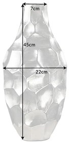 Váza Arga Orient 45cm strieborné prevedenie