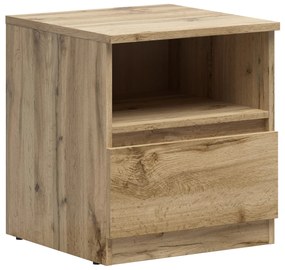 Nočný stolík BRW Tetrix 1 (dub wotan). Akcia -40%. Vlastná spoľahlivá doprava až k Vám domov. 1098539