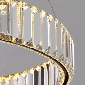 Toolight Toolight, LED krištáľová závesná lampa APP982-CP, strieborná, OSW-03641