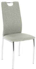 Kondela Jedálenská stolička, béžový melír/chróm, OLIVA NEW 67282
