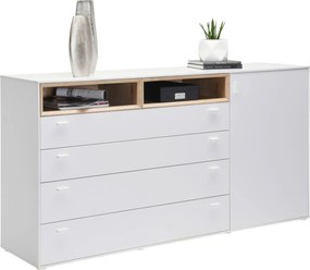 XXXLutz KOMODA, biela, farba duba, 180,4/92,8/43 cm Hom`in - Komody - 000003000704