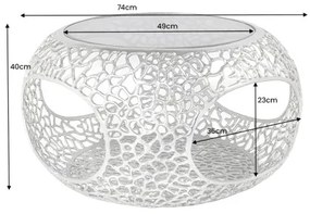 Konferenčný stôl Spin 44147 Ø75cm Aluminium Silver  - Komfort-nábytok