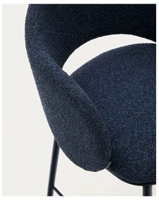 Tmavomodrá barová stolička (výška sedadla 65 cm) Maina – Kave Home