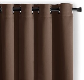 Hnedý zatemňovací záves 140x245 cm Eyelets – Restilo