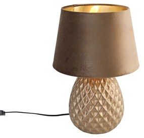 Klasická stolná lampa hnedá 35 cm - Betty