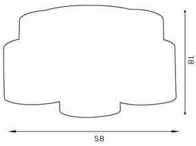 Luster prisadený ARDEN 5xE27/60W/230V čierna/zlatá