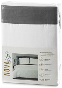 SATÉNOVÉ OBLIEČKY LAURA 160X200 CM, 2 KS 70X80 CM BIELE