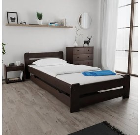 Posteľ Laura 90 x 200 cm, orech Rošt: Bez roštu, Matrac: Matrac COCO MAXI 20 cm