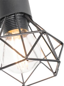 Priemyselné bodové svetlo čierne s dreveným otočným a naklápacím mechanizmom - Mosh