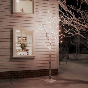 LED strom s dizajnom bielej brezy 240 teplých bielych LED 300cm 345146