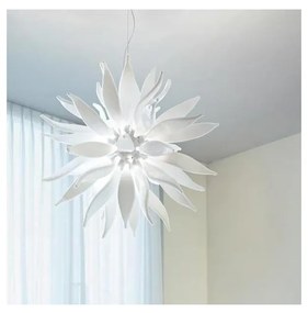 Ideal Lux - LED Luster na lanku LEAVES 12xG9/3W/230V pr. 80 cm biela