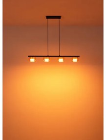 Globo 16055-4HG - LED Luster na lanku HIGGINS 4xGX53/6W/230V dymová/hnedá