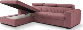 Rohová sedačka Sansa, staroružová látka, ľavý roh