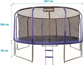 Marimex | Trampolína Marimex Standard 457 cm + vnútorná ochranná sieť + rebrík ZADARMO | 19000084