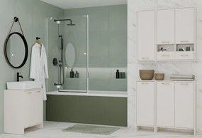Horní závěsná koupelnová skříňka Nina W2D2P2S 66 cm kašmírová