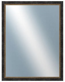 DANTIK - Zrkadlo v rámu, rozmer s rámom 70x90 cm z lišty CARRARA hnedočierna (2948)