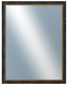 DANTIK - Zrkadlo v rámu, rozmer s rámom 70x90 cm z lišty CARRARA hnedočierna (2948)