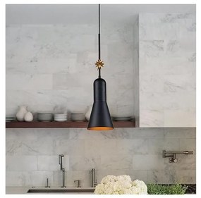 Elstead ETOILE-P-M-MB - Luster na lanku ETOILE 1xE27/60W/230V pr. 17,8 cm čierna