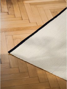 Béžový ručne tkaný vlnený koberec 140x200 cm Mavi – noo.ma