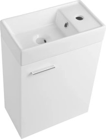Aqualine Aqualine, ZOJA skrinka s keramickým umývadlom 40x22 cm, biela, 51049A-02