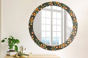 Okrúhle ozdobné zrkadlo Kvetinové bodky fi 80 cm