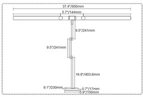 Brilagi-LED Stmievateľná dotyková stolná lampa VARIO LED/24W/230V 3000-6500K čierna
