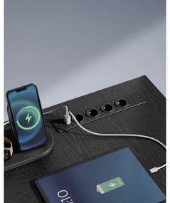 Písací stôl s podsvietením SOLEA-X hnedá/čierna