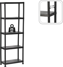 CH 5- policový plastový úložný regál Radom 61 x 31 x 171 cm