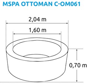 Marimex | Vírivý bazén MSPA Ottoman C-OM061 + Solárna sprcha UNO 40 | 19900159