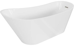 Mexen Alta, voľne stojaca vaňa 170 x 75 cm, biela, oceľový prepad, 52141707500-97