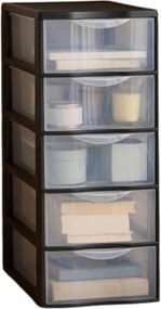 SUNDIS Úložný box s 5 vyššími zásuvkami, antracit, OFFICEMIX