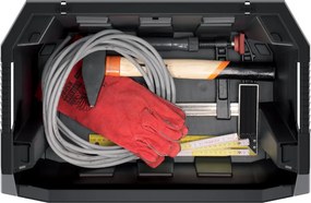 Prosperplast Dielenský úložný box so skosenou hranou HEAVY DUTY, čierny 40x29x28 M