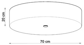 Stropné svietidlo SKALA 70 biele